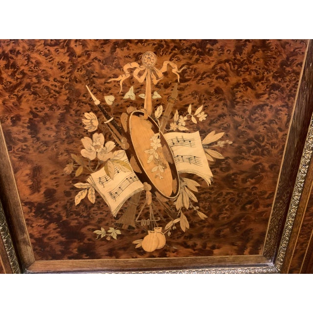 Antique French Inlaid Mahogany and Amboyna Bookcase, 1880 For Sale - Image 15 of 18