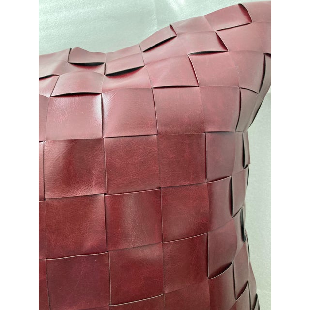 2020s Contemporary Vegan Leather Basketweave Euro Cover For Sale - Image 5 of 7