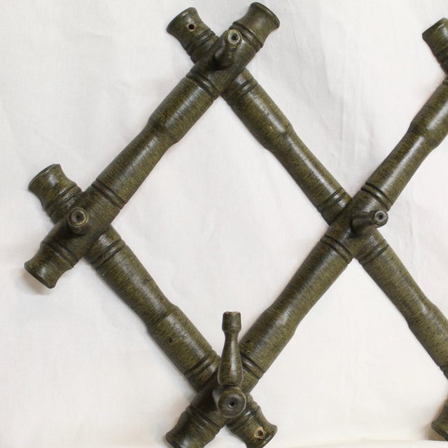 Vintage Accordion Coat Rack - Made in Bulgaria Mid-Century Expandable Wall Peg Rack For Sale - Image 4 of 6