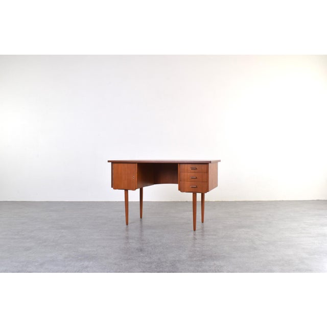 Mid-Century Modern Danish Teak Desk, 1960s For Sale - Image 4 of 18