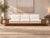 1970s Designer Sofa with Floating Side Tables, Split Pencil Reed design with Mirror glass on the side tables. Very unique...