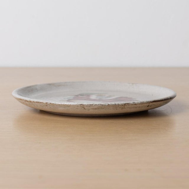 Ceramic 1960s French Ceramic Painted Rooster Plate by Gustave Reynaud For Sale - Image 7 of 8