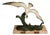 Art Deco Seagull in Flight on a Wave in Spelter and Marble from Sculpture, 1890s For Sale