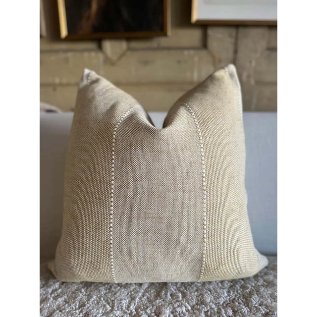 Zak + Fox Linen Pillow With Down Insert in Ocre For Sale - Image 4 of 8