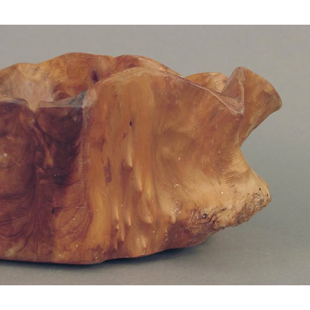 Vintage Burl Wood Bowl For Sale - Image 12 of 13