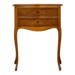 Early 20th Century French Louis XV Style Walnut Two Drawer Nightstand For Sale