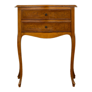 Early 20th Century French Louis XV Style Walnut Two Drawer Nightstand