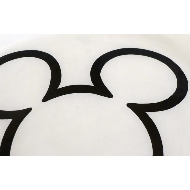 Large Vintage Mickey Mouse Glass Platter, 1980s For Sale - Image 4 of 9