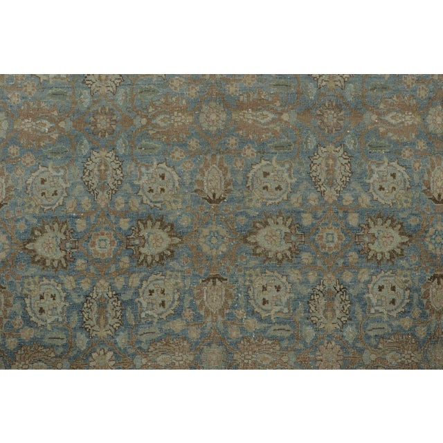 Traditional Antique Persian Tabriz Rug With Geometric Herati Designs in Blue - Rug & Kilim For Sale - Image 3 of 7