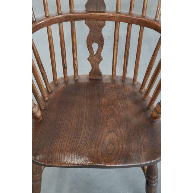 Antique English Lowback Windsor Chair For Sale - Image 6 of 15