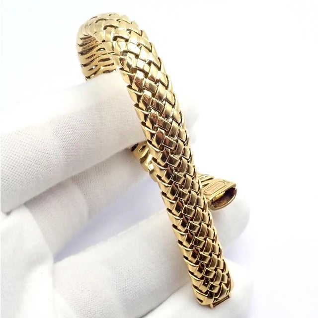 Tiffany & Co. Vannerie Basket Weave Yellow Gold Bracelet 1995 For Sale - Image 10 of 11