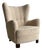 Mid-Century Modern Wingback Lounge Chair in Bouclé by Mogens Lassen for Fritz Hansen, 1950s For Sale
