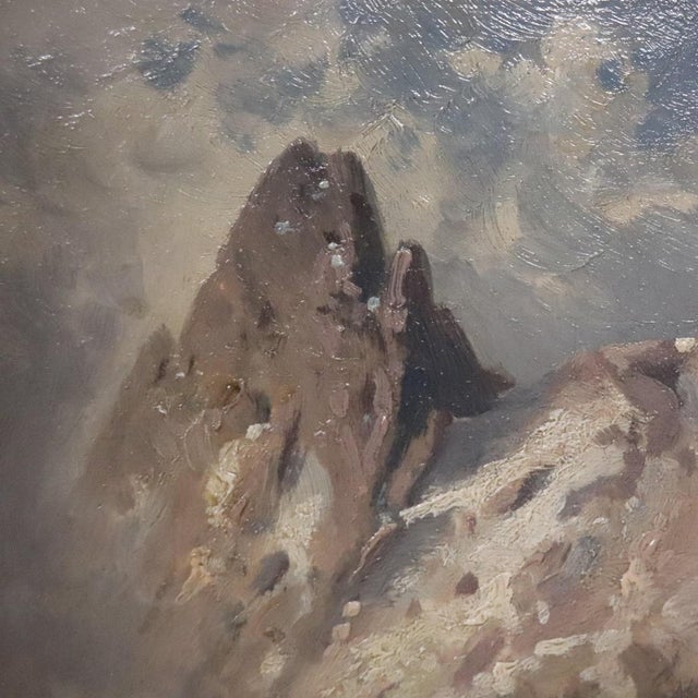 Mountain Landscape, Oil Painting on Board, 1972, Framed For Sale - Image 6 of 15