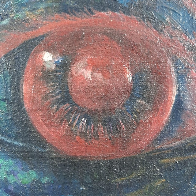 Franco Pagliani, Eye Abstract, 1971, Oil on Canvas For Sale - Image 6 of 12