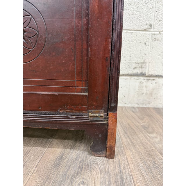 Antique Victorian Eastlake Aesthetic Movement Bedside Cabinet For Sale - Image 11 of 17