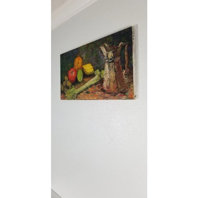 Vintage Tania Priest Still Life With Fruit Oil on Canvas Painting For Sale - Image 4 of 11