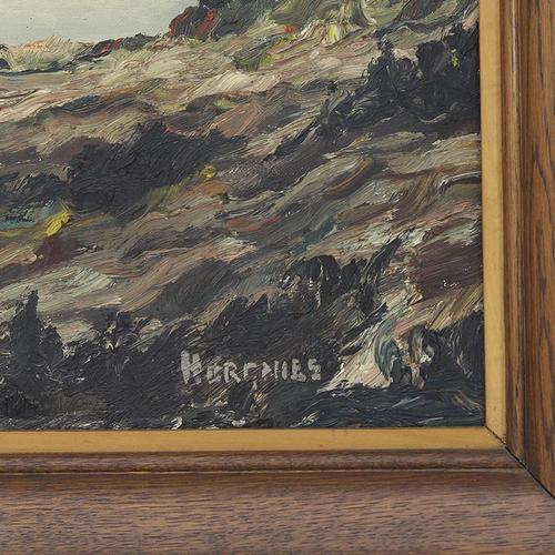 Liege School Artist, Landscape Composition, 1930s, Oil Painting on Canvas, Framed For Sale - Image 7 of 9