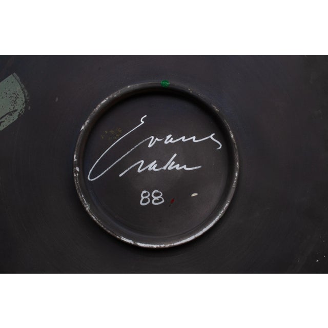 Contemporary Tony Evans 1988 Raku Charger For Sale - Image 3 of 6