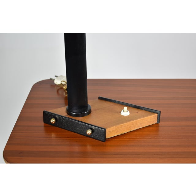 Italian Metal Table Lamp Attributed to Oscar Torlasco, 1950s For Sale - Image 10 of 11