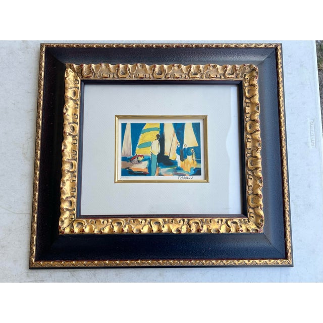 Painted 21. 23 Vintage François D’Arguin Signed Golf Lithograph – Custom Ornate Framed For Sale In West Palm - Image 6 of 6