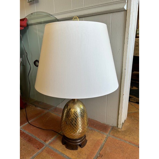 Vintage Frederick Cooper Brass Pineapple Table Lamp For Sale - Image 12 of 14