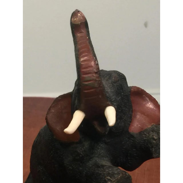 1920s Franz Walter Bergmann Polychromed Austrian Bronze Elephant Bookends For Sale In Philadelphia - Image 6 of 9