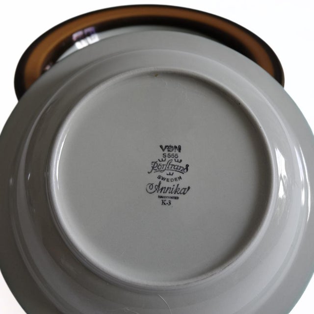 Vintage Porcelain Deep Plates by Marianne Westman, 1970s, Set of 6, in Good conditions. Designed 1970 to 1979