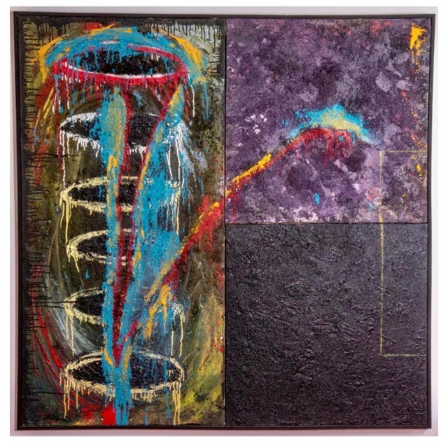 Juan Suarez, Large Spanish Contemporary Art Juan Suarez Abstract Bold Painting Triptych Group, 1988 For Sale