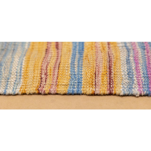 Early 21st Century Fine Contemporary Turkish Kilim Flat Weave Wool Rug 5'8" X 8'0" For Sale - Image 5 of 12