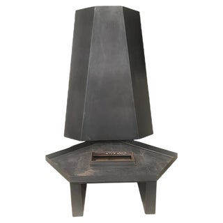 Mid-Century Hotel Corner Fireplace attributed to Charlotte Perriand, 1969 For Sale