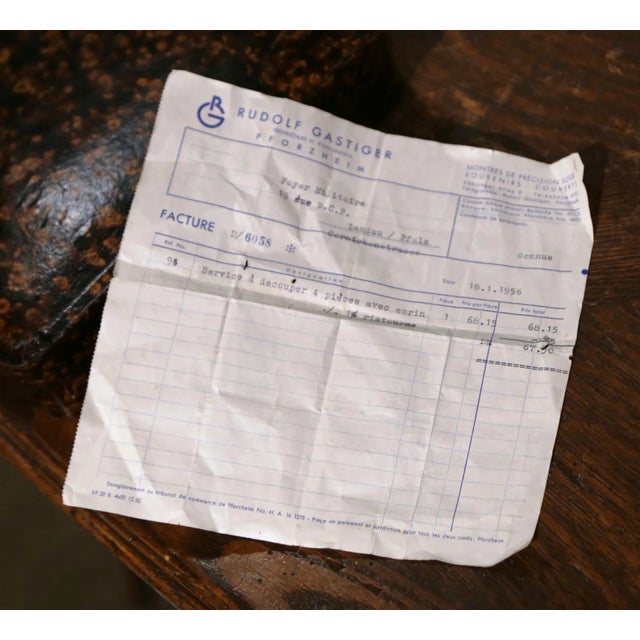 Mid Century German Carved Antler 4-Piece Carving Set For Sale - Image 10 of 10