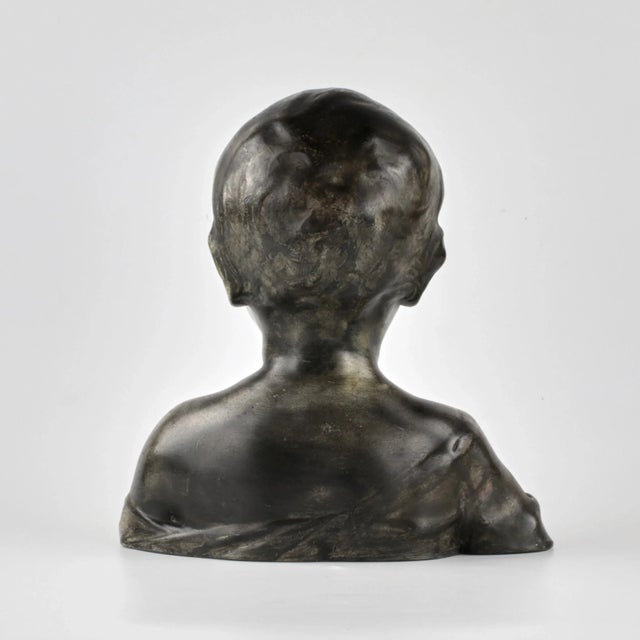 Bust of a Boy in a Tunic by Konstantin Ignatievich Ronchevsky For Sale - Image 4 of 9