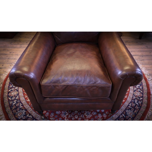 Leather Armchair with Cusion Back from George Smith, 2010s For Sale - Image 17 of 18