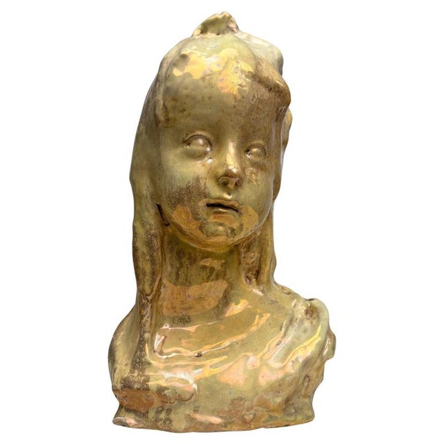 Domenico Matteucci Style Head of Girl by Pietro Melandri, 1950 For Sale - Image 11 of 11