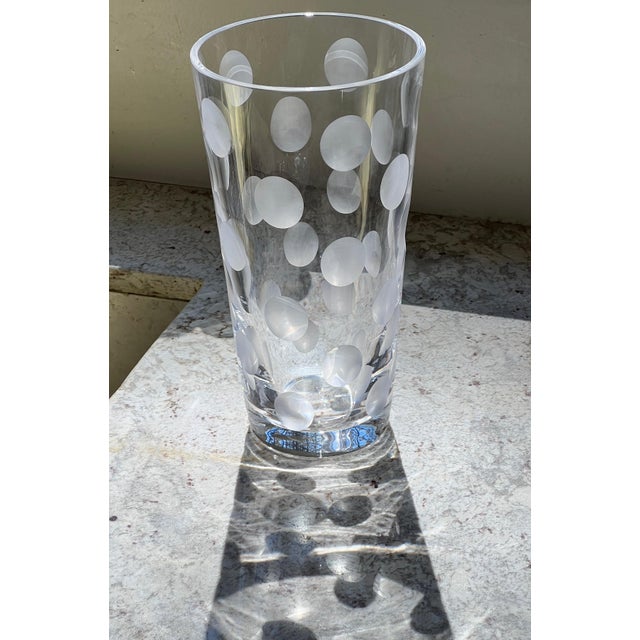 Large Swedish Art Crystal Vase by Artist Anne Nilsson for