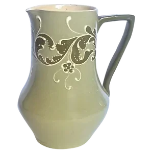 Antique English Esso Faience Leaf Pitcher