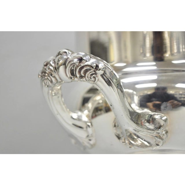 Late 20th Century Vintage Leonard Silver Plated Trophy Cup Urn Champagne Chiller Ice Bucket - a Pair For Sale - Image 5 of 18