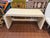 1980's Off White Laminate Waterfall Console Table. For Sale - Image 12 of 18