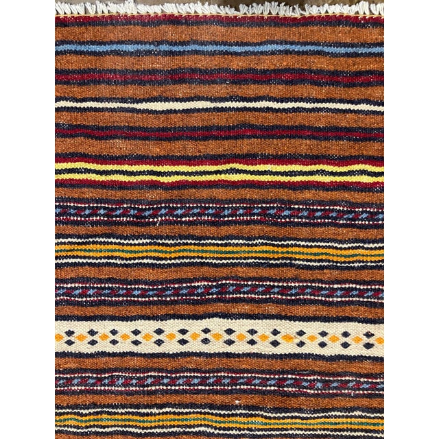 Tribal Vintage Handwoven Afghan Meymana Runner 2'10" X 8'8" For Sale - Image 3 of 6