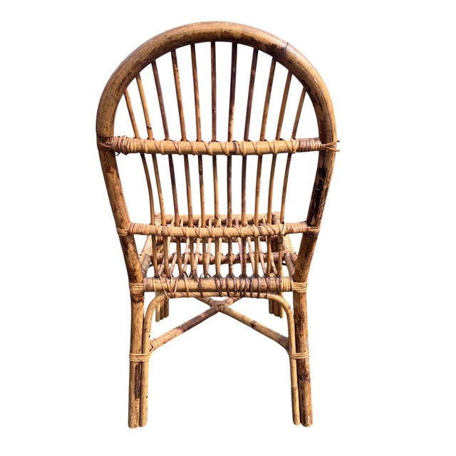 Late 20th Century Rattan Wicker Desk Chair For Sale In New York - Image 6 of 11