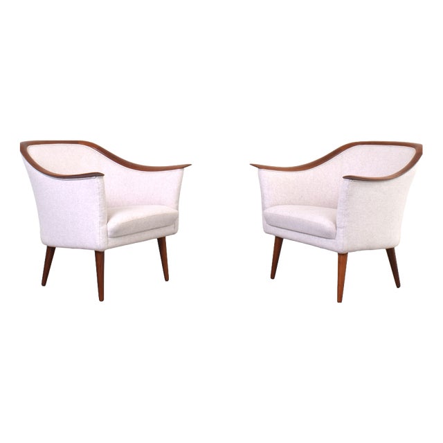 Mid-Century Modern Norwegian Teak Chairs by Fredrik A. Kayser for Vatne Lenestolfabrikk, 1960s, Set of 2 For Sale
