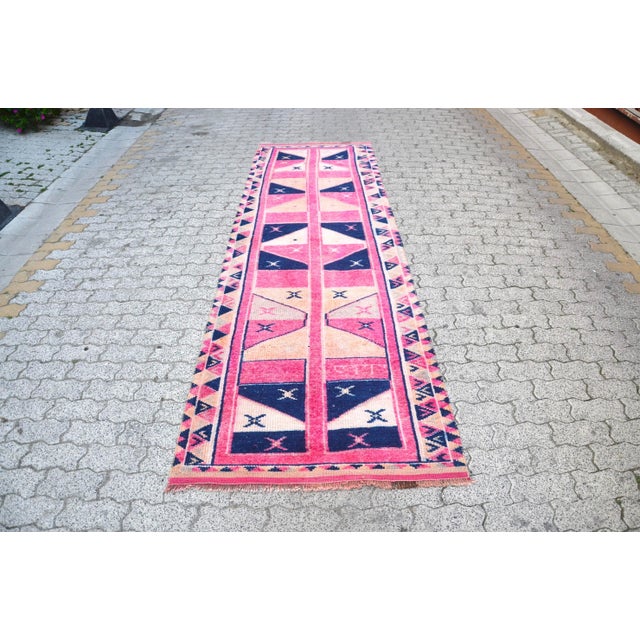 1960s Vintage Turkish Handmade Runner For Sale - Image 11 of 11