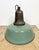 Industrial Green Enamel Factory Lamp with Cast Iron Top, 1960s For Sale - Image 13 of 17
