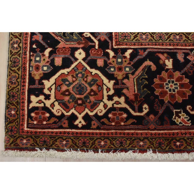 Heriz Rug 9’10” X 12’4” Red Wool Traditional Hand-Knotted Oriental Carpet For Sale - Image 12 of 15
