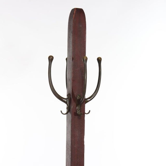 L. & J.G. Stickley, Inc. Antique L & Jg Stickley Mission Oak Hat & Coat Stand With Corbels C1910 For Sale - Image 4 of 6