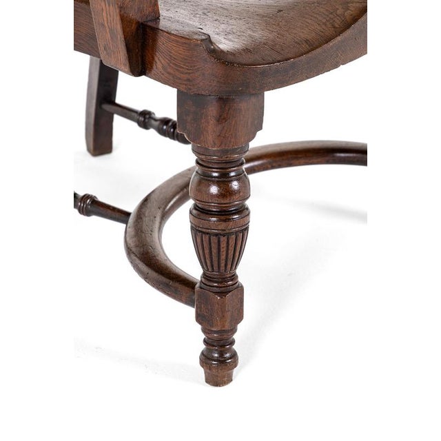 Scottish Oak Ecclesiastical Chair For Sale - Image 9 of 11