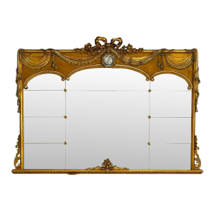 Adam Style, Giltwood, Drapery Motif, Over the Mantle Wall Mirror, Italy, 1920s