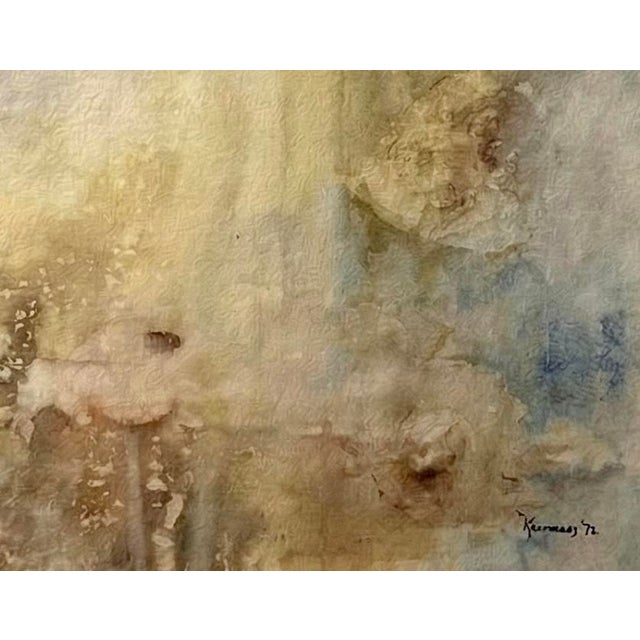 Wood 1974 Watercolor “Flows of Tenojoki River 2” by Osvald Timmas For Sale - Image 7 of 7