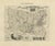 Antique Decorative Map of Oise by Vuillemin, France, 1850 For Sale - Image 3 of 10