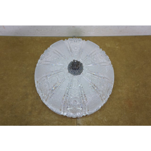 Antique Czech Bohemian Cut Crystal Lidded Box Bowl Compote Candy Dish 8" For Sale - Image 9 of 16